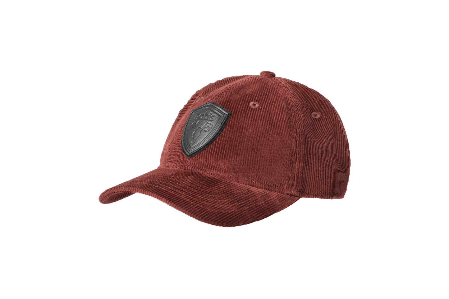 arter Unisex Tailored Ball Cap in 100% cotton corduroy, unstructured crown, curved brim, and leather strap back with metal buckle closure, in Rio Red