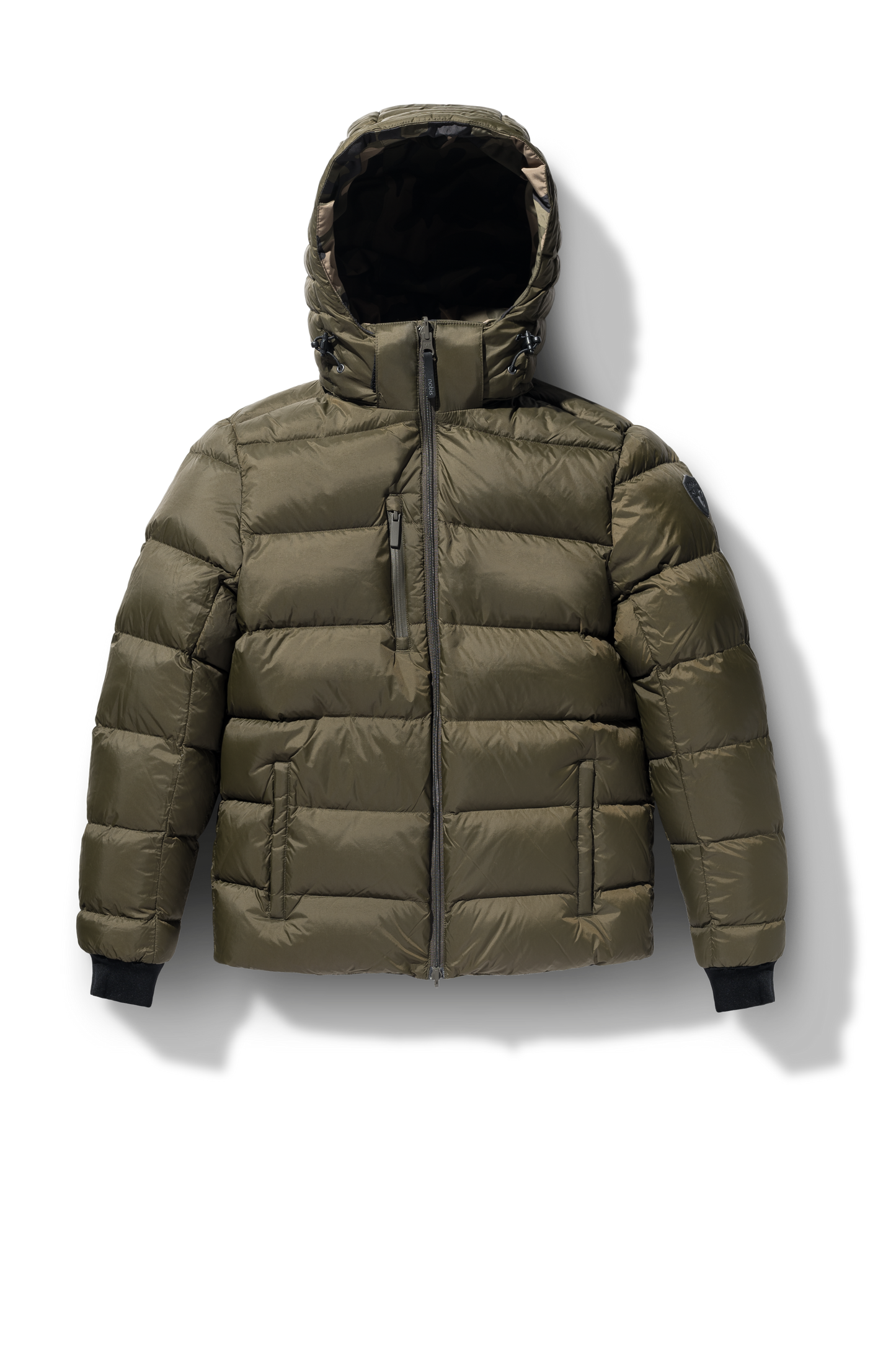 Oliver Men's Oversized Reversible Puffer flat-lay, in Camo